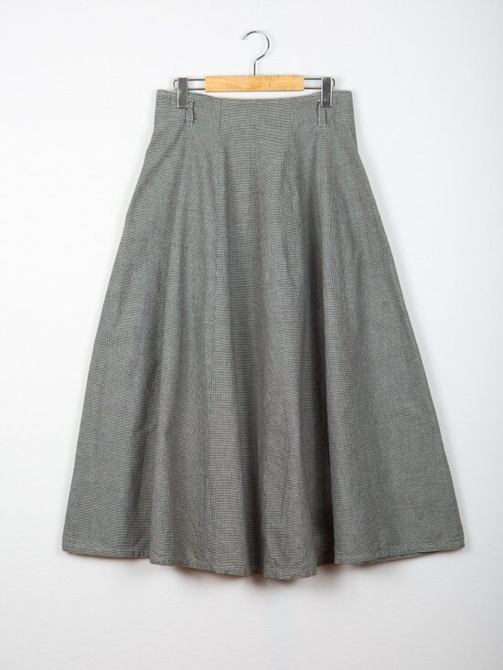 Tristan & Iseut Dresses & Skirts - Vintage 90s Tristan et Iseult Houndstooth Cotton Maxi Plaid Skirt Size M
